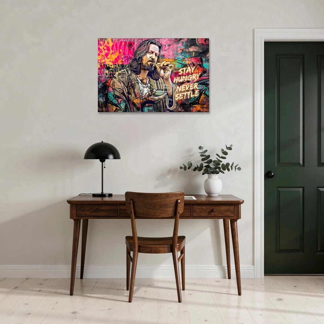Stay Hungry Never Settle - Canvas Wall Art - Office - 36x24