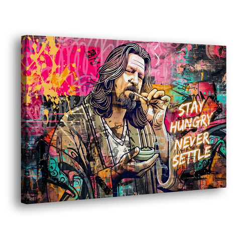 Stay Hungry Never Settle - Canvas Wall Art - Side