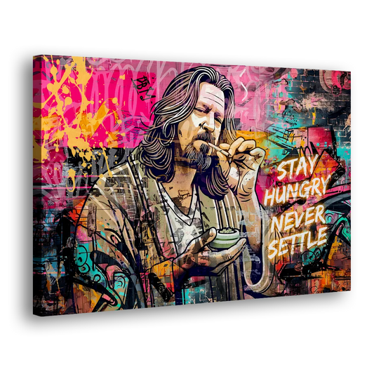 Stay Hungry Never Settle Side - Canvas Wall Art