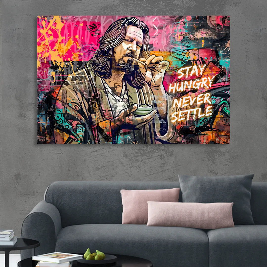Stay Hungry Never Settle Living Room - Canvas Wall Art