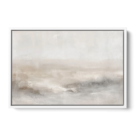 Stillness in Motion - White Framed Canvas Wall Art - Front