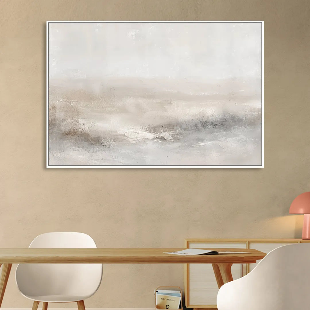 Stillness in Motion Living Room - White Canvas Wall Art