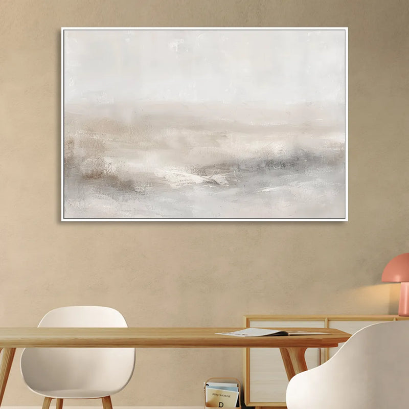 Stillness in Motion Living Room - White Canvas Wall Art