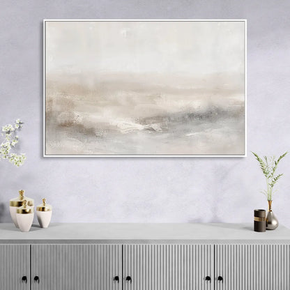 Stillness in Motion Sitting Room - White Canvas Wall Art