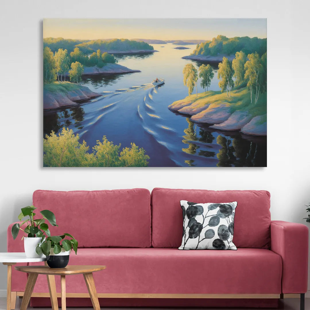 Stockholm Archipelago Living Room - Canvas Wall Art