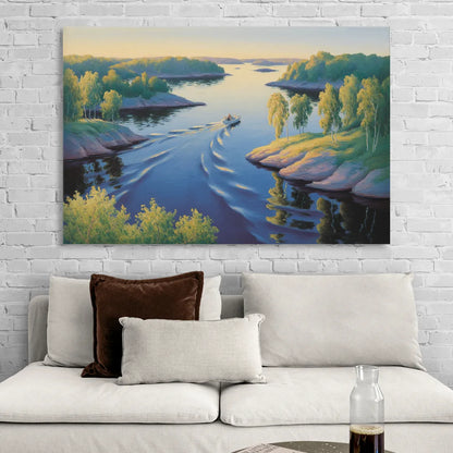 Stockholm Archipelago Sitting Room - Canvas Wall Art