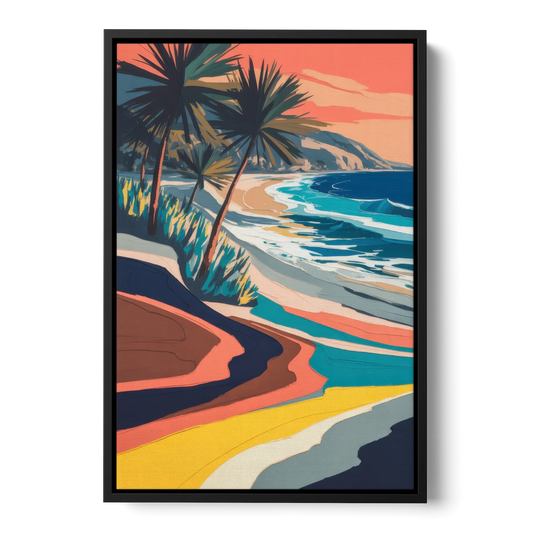 Stone Island Palm Coast - Black Framed Canvas Wall Art - Front