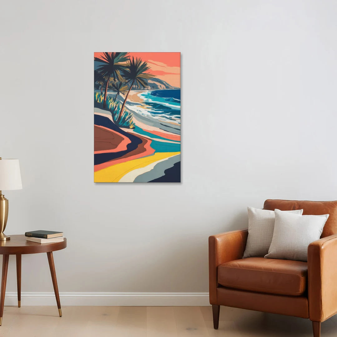 Stone Island Palm Coast - Canvas Wall Art - Sofa - 24x36