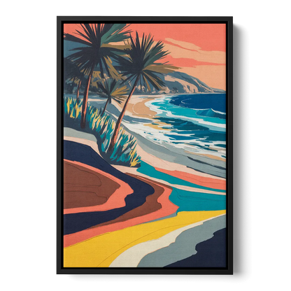 Stone Island Palm Coast Front - Black Canvas Wall Art