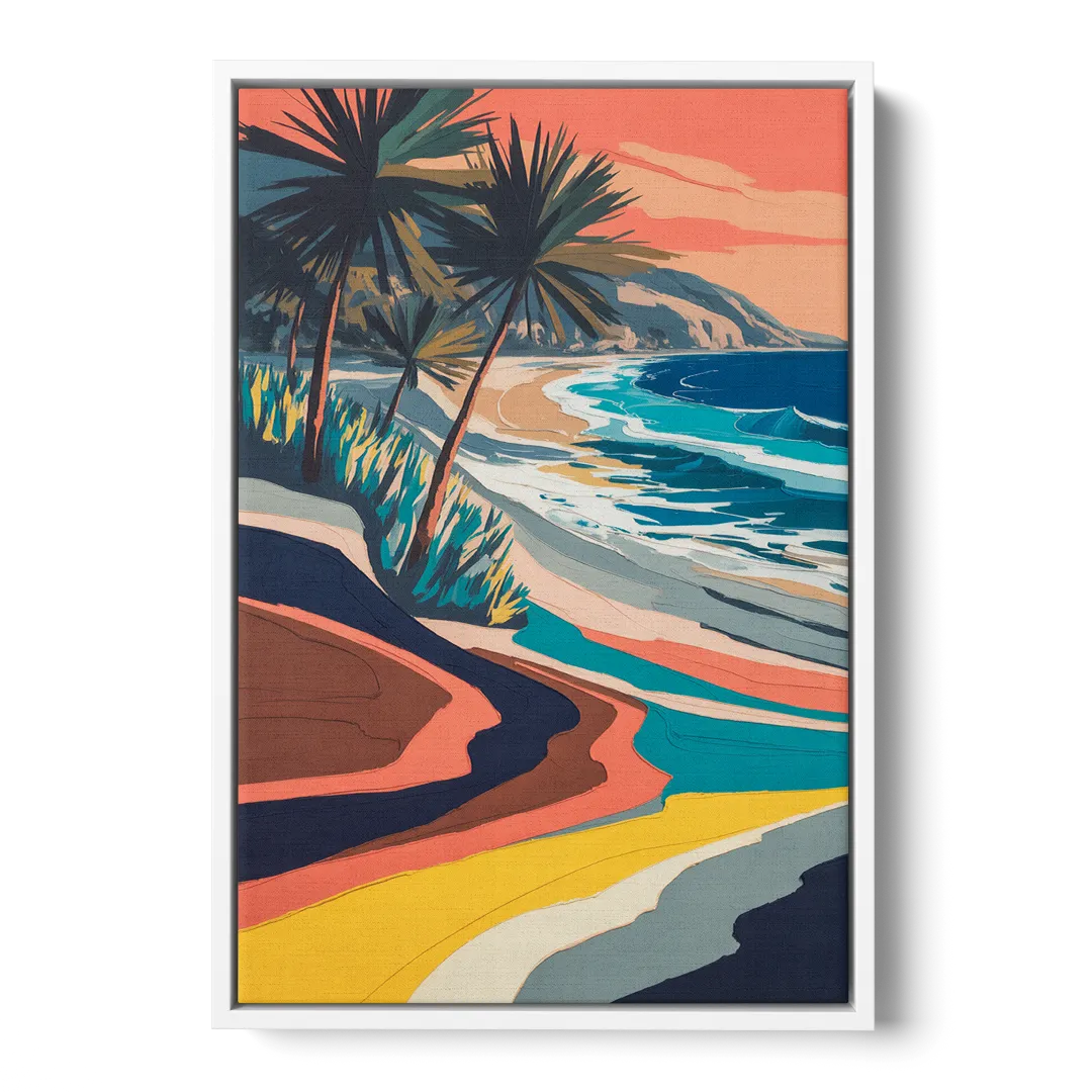 Stone Island Palm Coast Front - White Canvas Wall Art