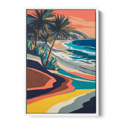 Stone Island Palm Coast Front - White Canvas Wall Art