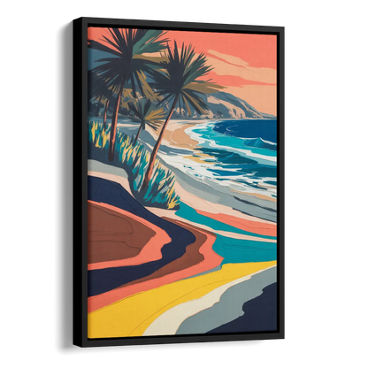 Stone Island Palm Coast Side - Black Canvas Wall Art