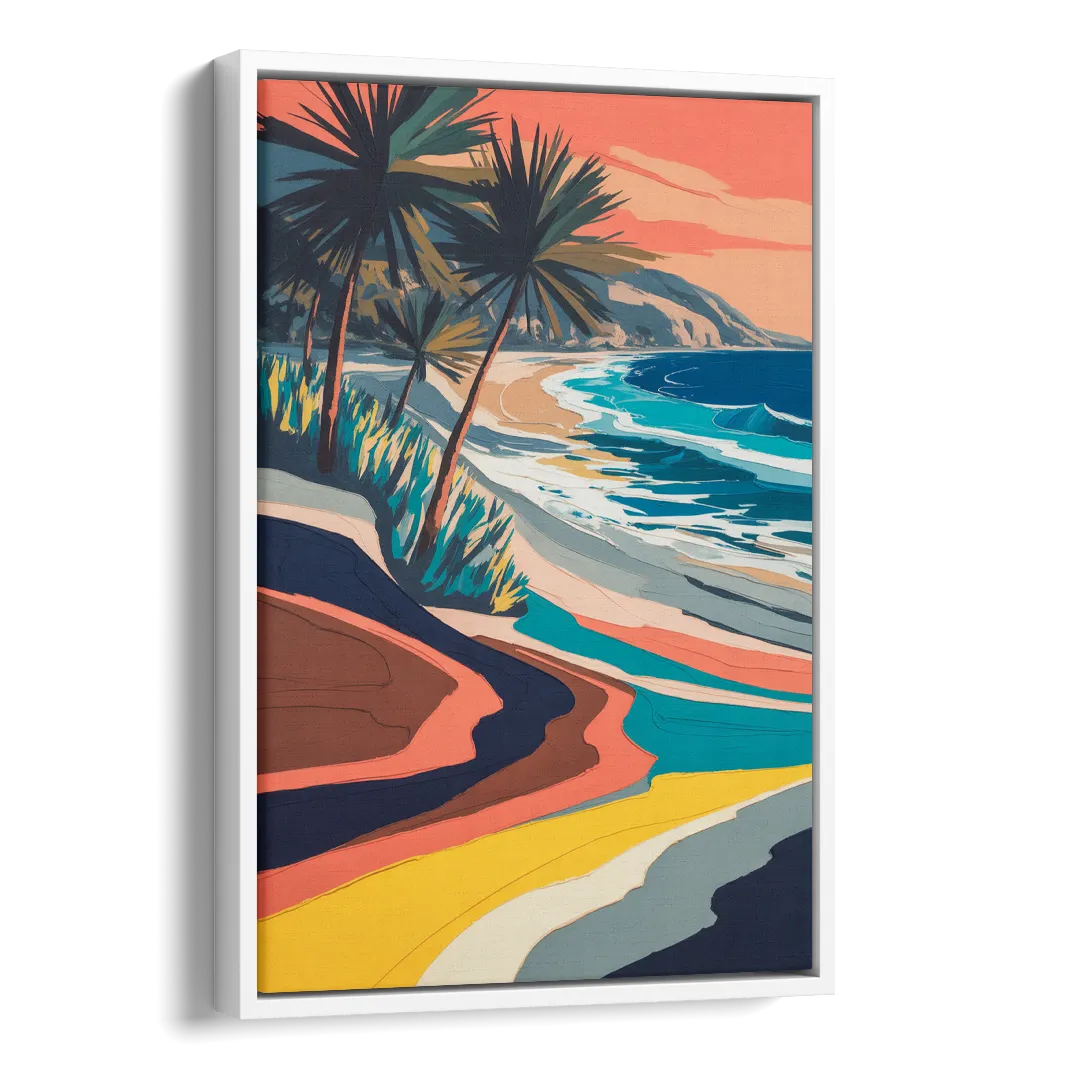 Stone Island Palm Coast Side - White Canvas Wall Art