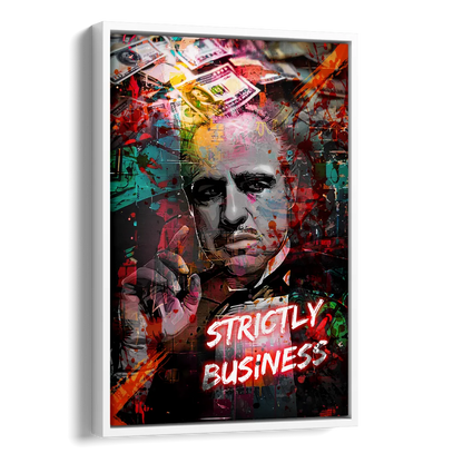 Strictly Business Side - White Canvas Wall Art
