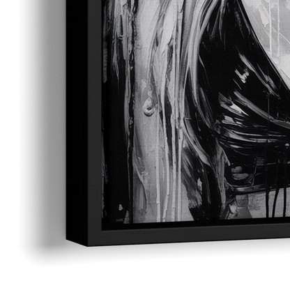 Strong Soul - Close-Up Black Frame Canvas
