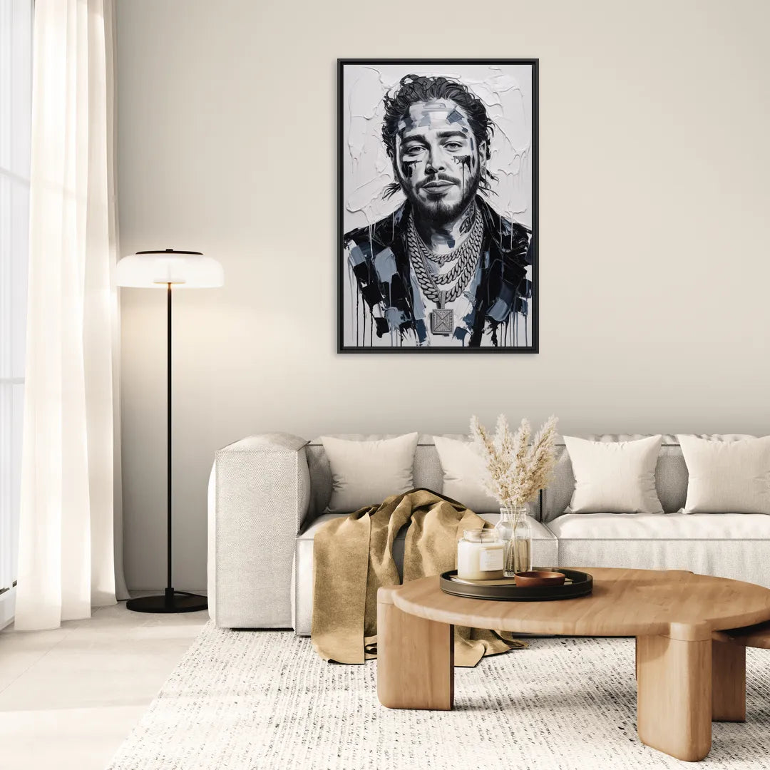 Sunflower - Living Room Black Frame Canvas