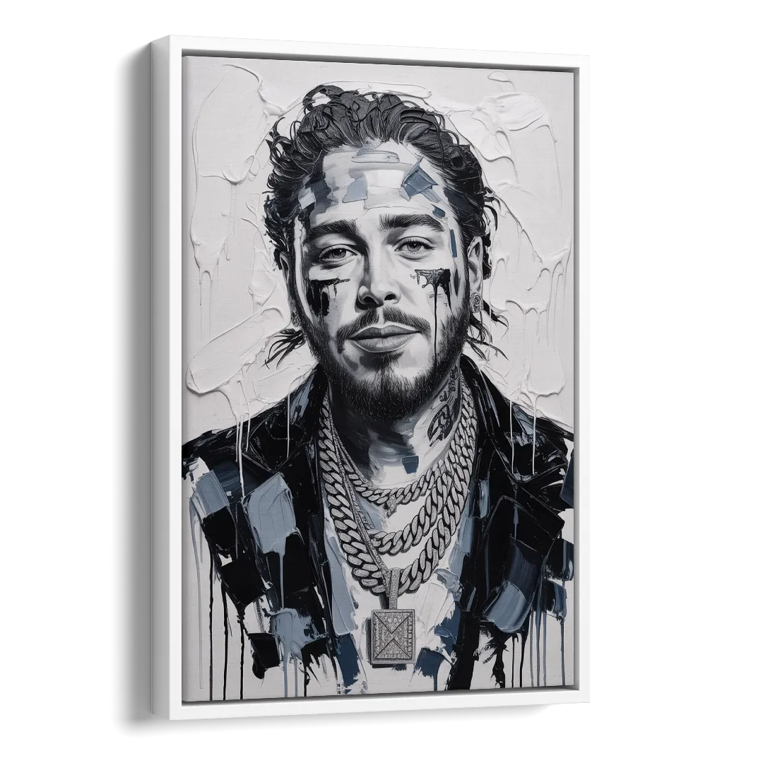 Sunflower Side - White Canvas Wall Art