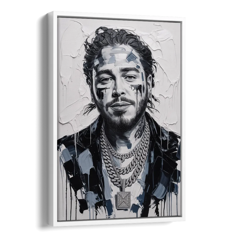 Sunflower Side - White Canvas Wall Art