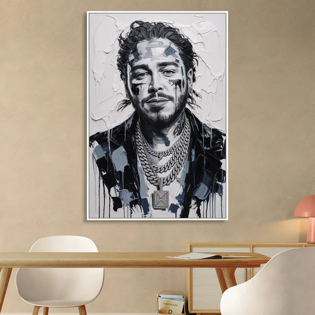 Sunflower Living Room - White Canvas Wall Art