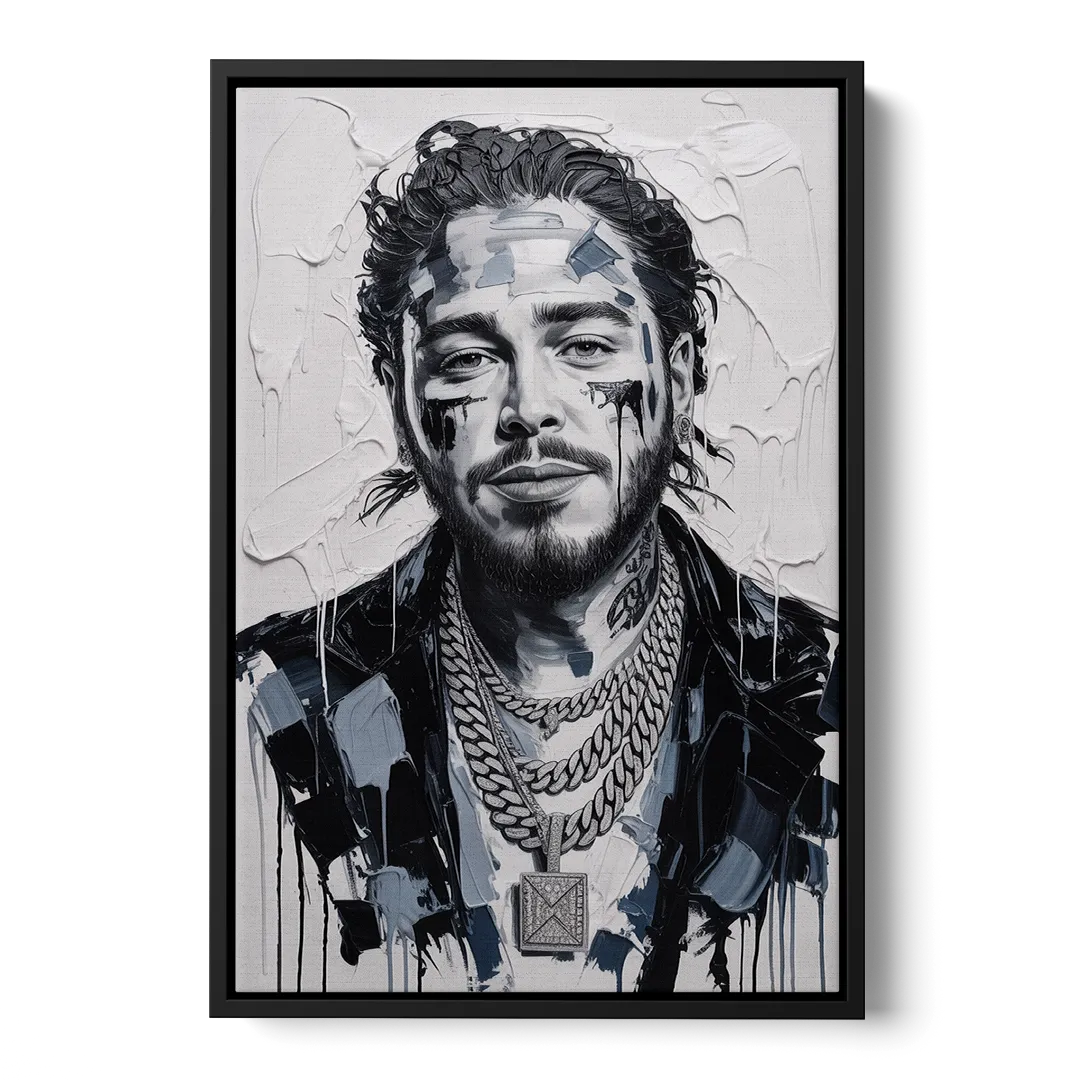 Sunflower Front - Black Canvas Wall Art