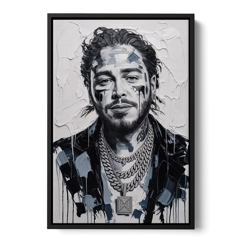 Sunflower Front - Black Canvas Wall Art