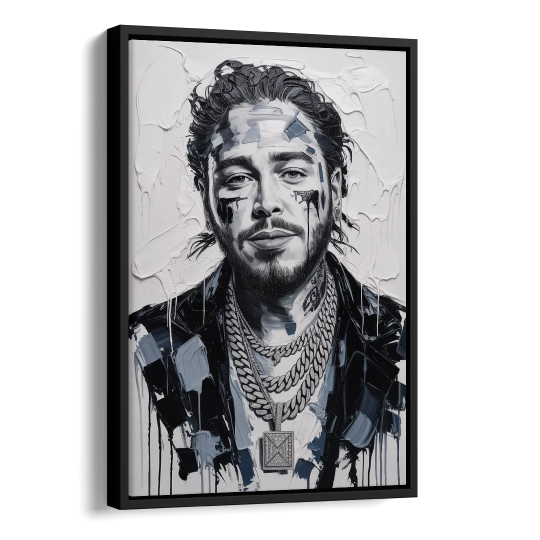 Sunflower Side - Black Canvas Wall Art