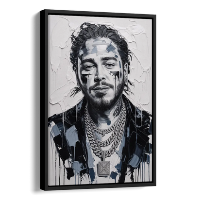 Sunflower Side - Black Canvas Wall Art