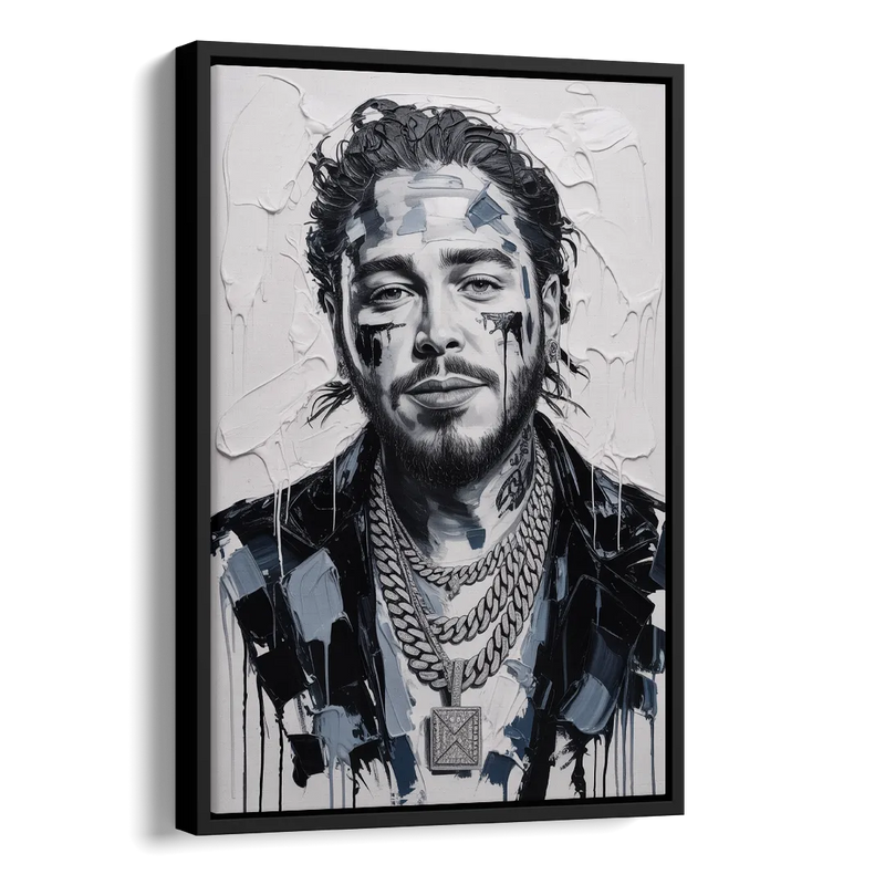 Sunflower Side - Black Canvas Wall Art