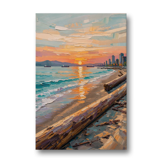 Sunset Beach Vancouver - Canvas Wall Art - Front