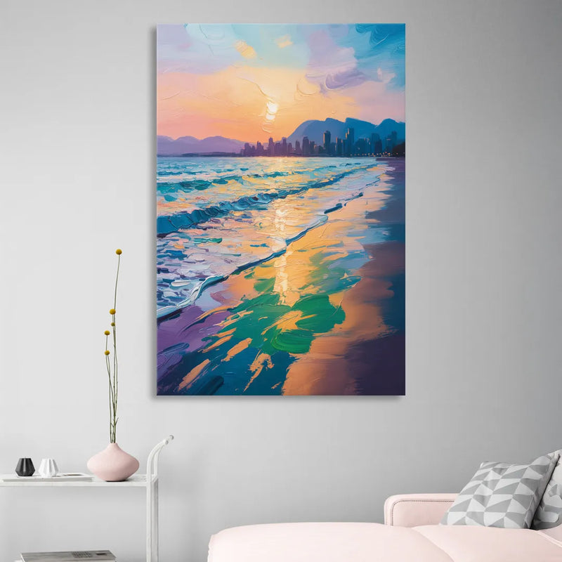Sunset Beach Vancouver Sitting Room - Canvas Wall Art