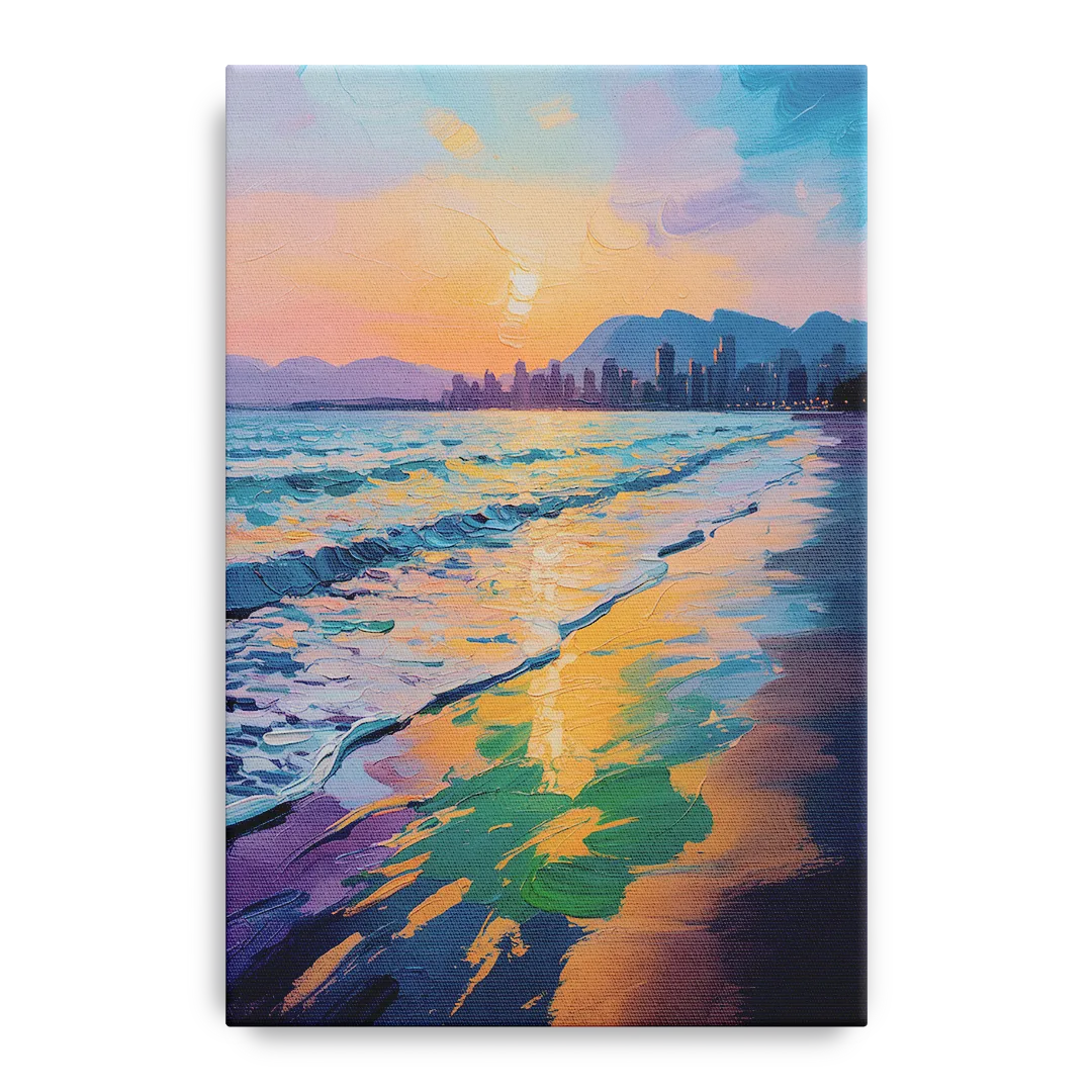 Sunset Beach Vancouver Front - Canvas Wall Art