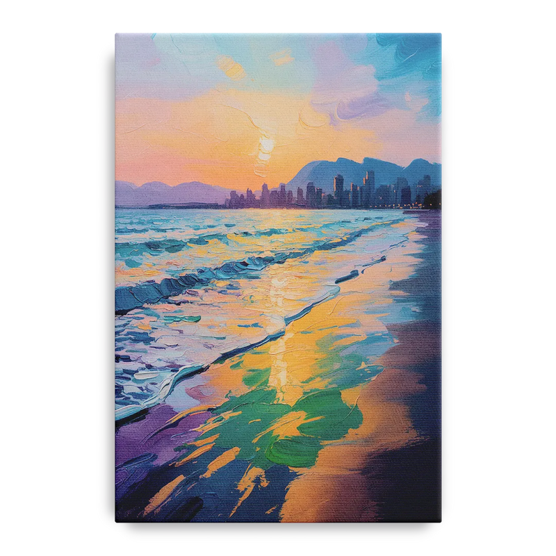 Sunset Beach Vancouver Front - Canvas Wall Art