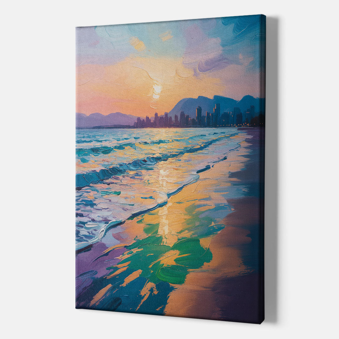 Sunset Beach Vancouver - Canvas Print Art Sides