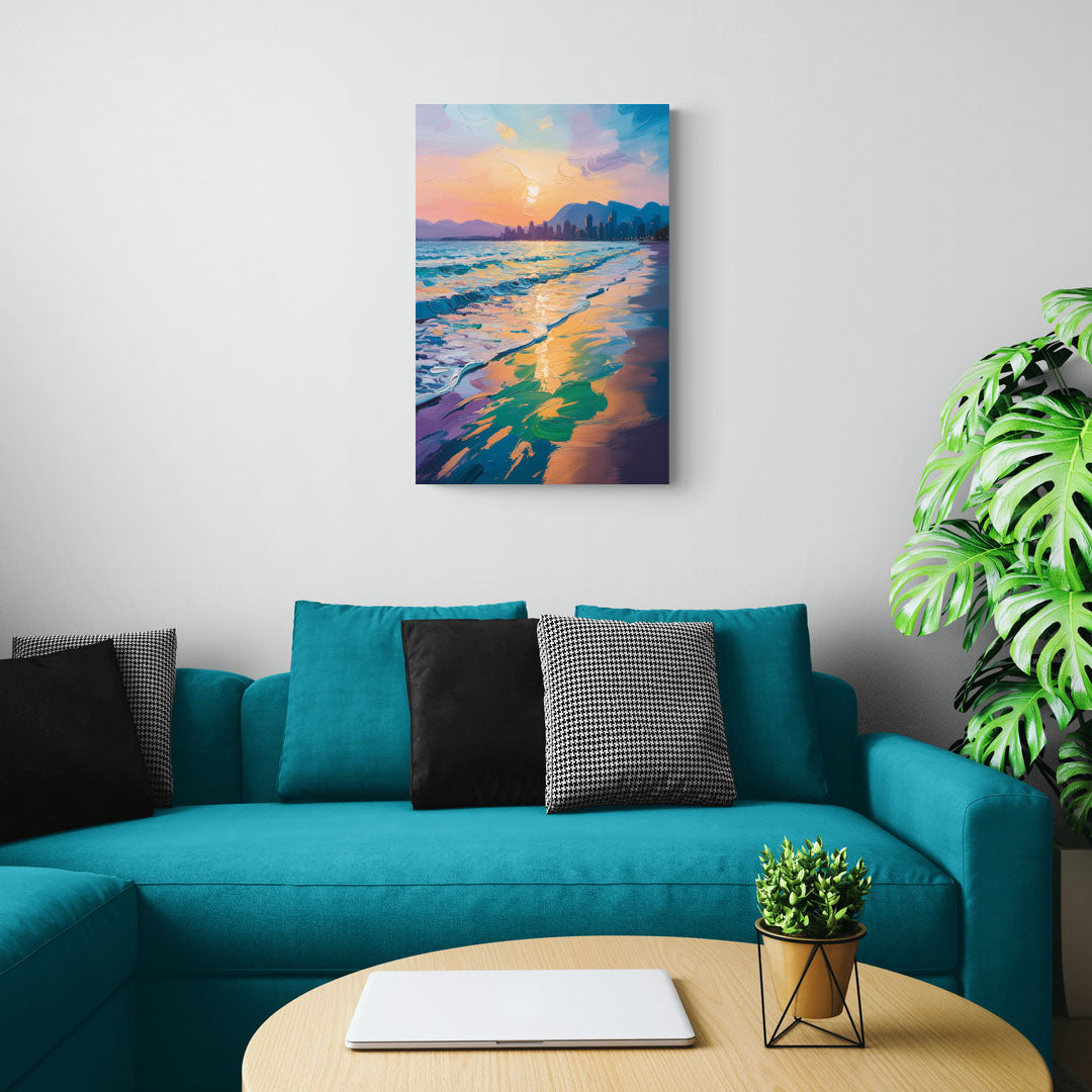 Sunset Beach Vancouver - Canvas Wall Art Living Room