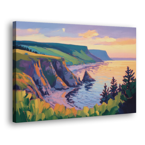 Sunset Over Cape Breton - Canvas Wall Art - Side