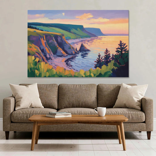 Sunset Over Cape Breton - Canvas Wall Art - Sofa - 60x40
