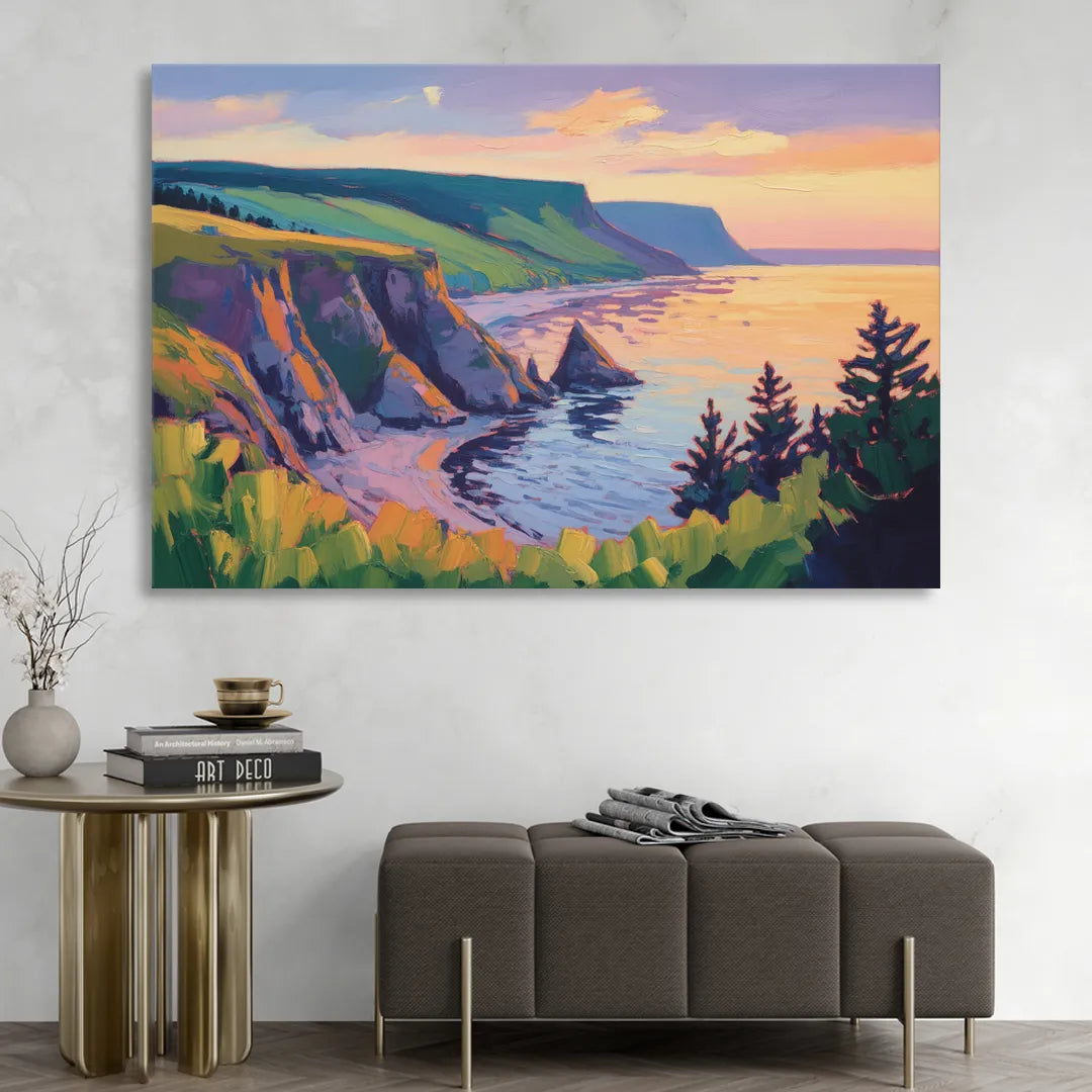 Sunset Over Cape Breton Sitting Room - Canvas Wall Art