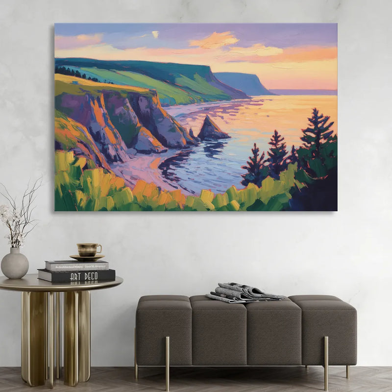 Sunset Over Cape Breton Sitting Room - Canvas Wall Art