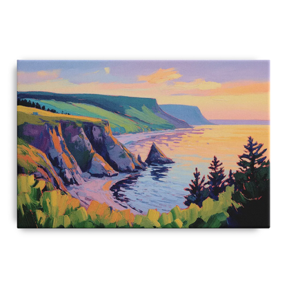 Sunset Over Cape Breton Front - Canvas Wall Art