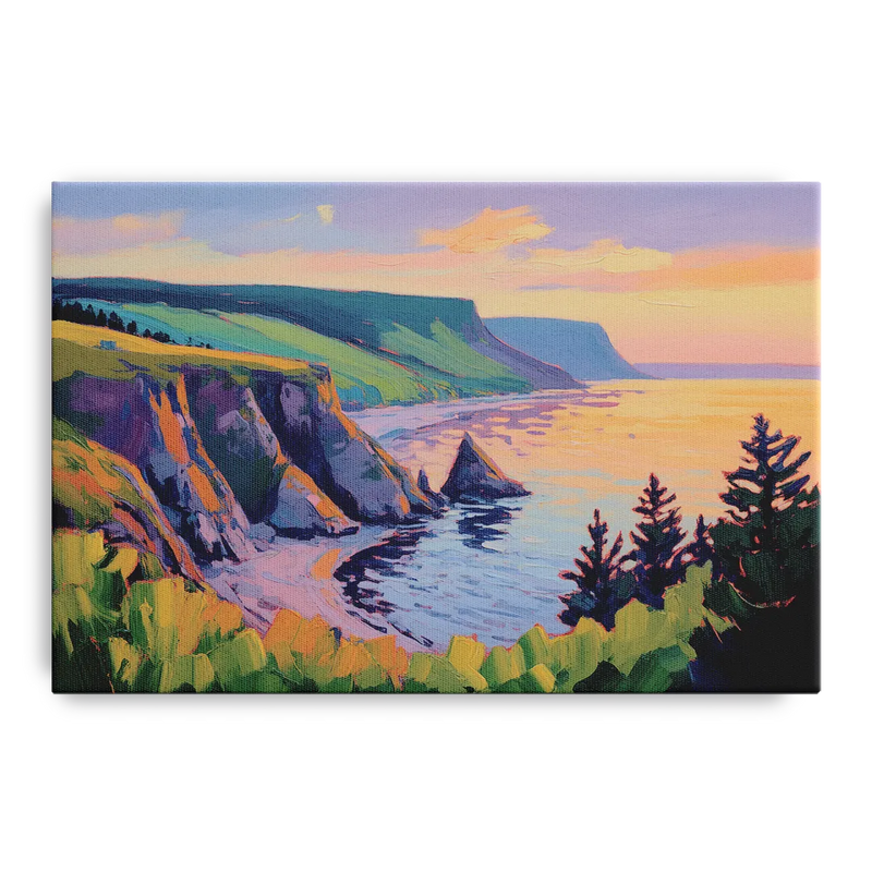 Sunset Over Cape Breton Front - Canvas Wall Art
