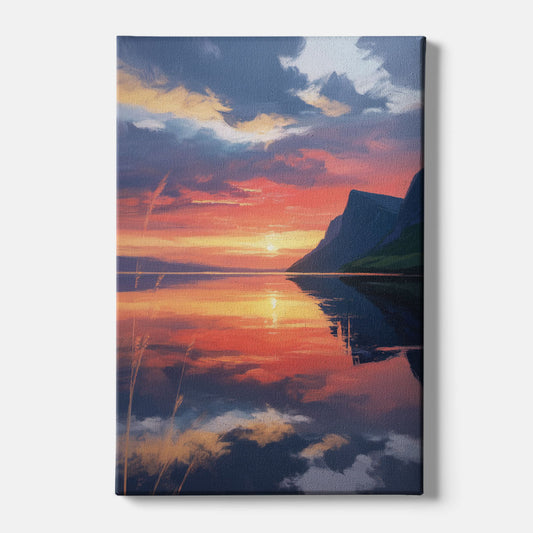 Sunset Over Gros Morne - Canvas Wall Art