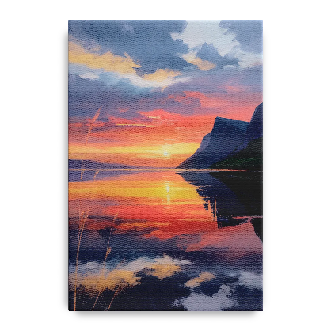 Sunset Over Gros Morne Front - Canvas Wall Art