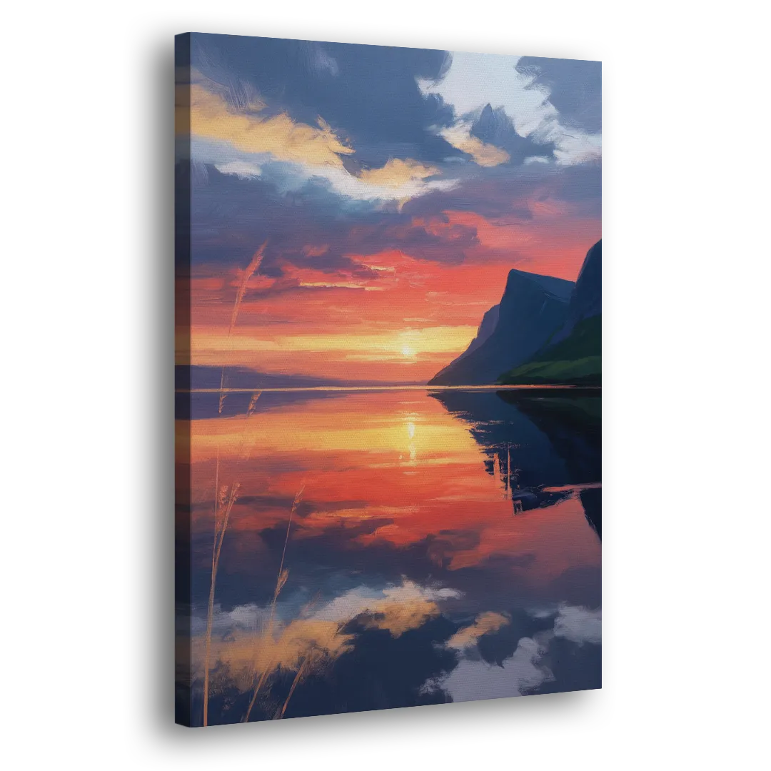 Sunset Over Gros Morne Side - Canvas Wall Art