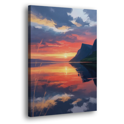 Sunset Over Gros Morne Side - Canvas Wall Art