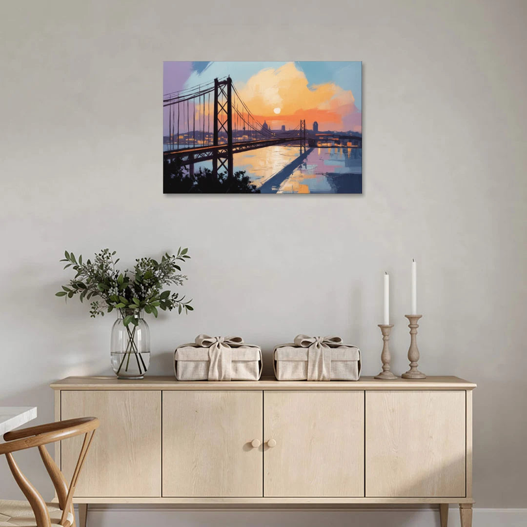 Sunset Over Lisbon - Canvas Wall Art - Coffee Table - 36x24