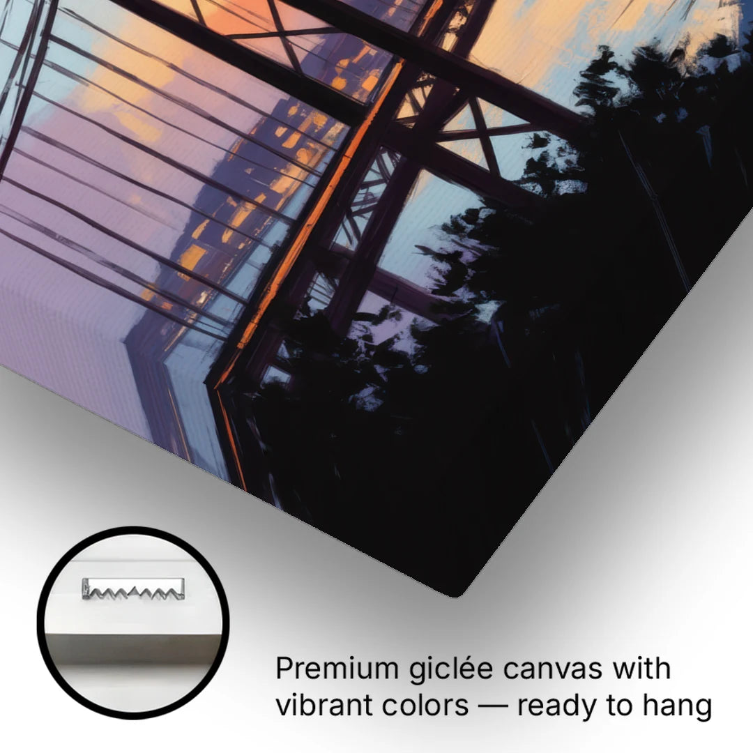 Sunset Over Lisbon - Canvas Wall Art - Gallery Wrap Corner