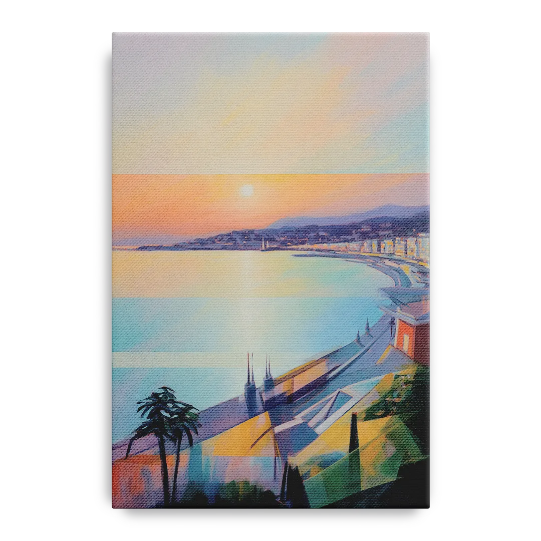 Sunset Over Nice Front - Canvas Wall Art