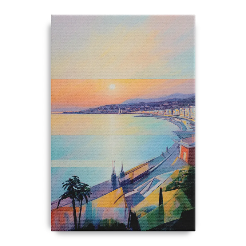 Sunset Over Nice Front - Canvas Wall Art