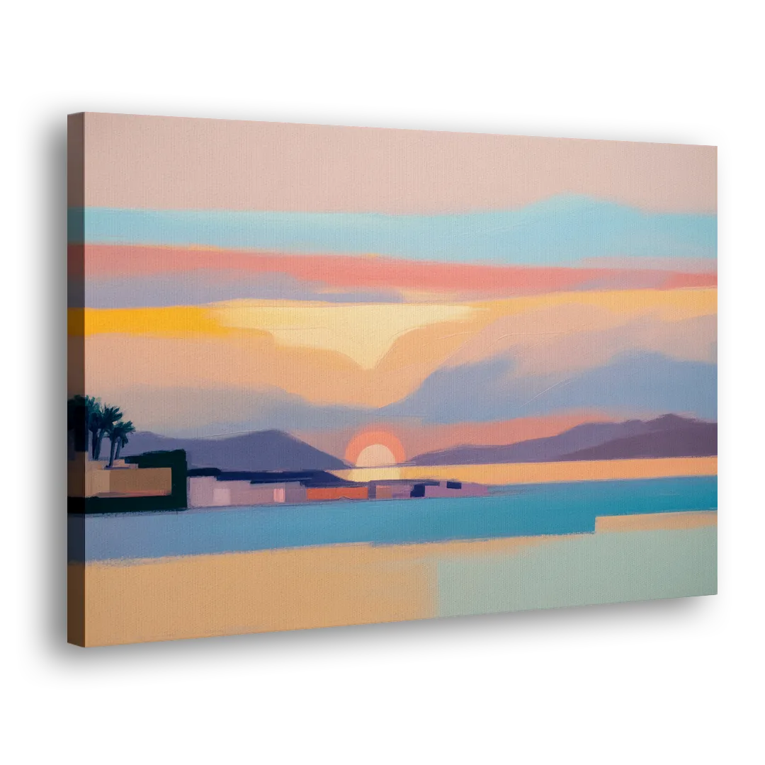 Sunset over Palma Bay Side - Canvas Wall Art
