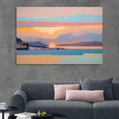 Sunset over Palma Bay Living Room - Canvas Wall Art